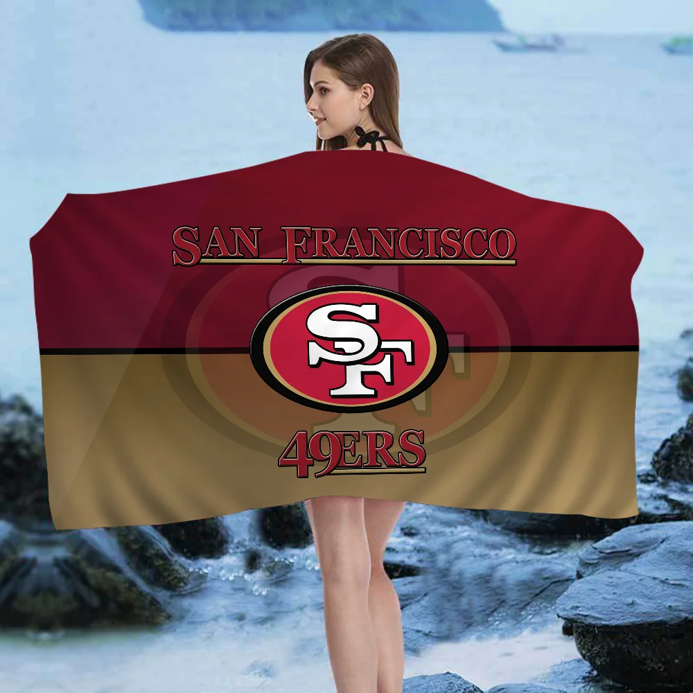 San Francisco 49er Team Big Microfiber Beach Towels Quick Dry Towel Sand Beach Towels Pool Towel for Travel Swim Pool Yoga