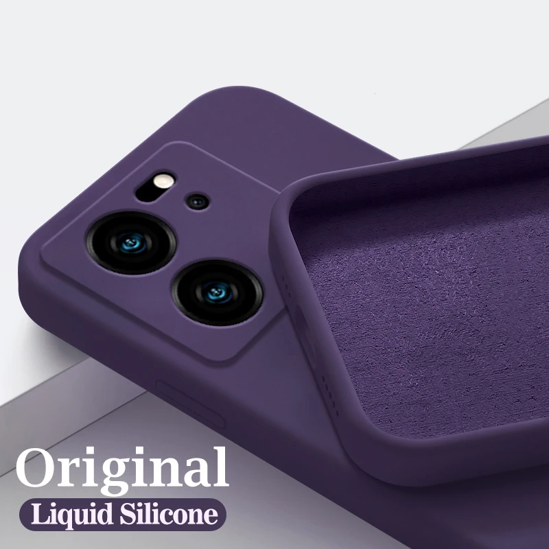 Mi 13 t 13 t mi13t pro Fall Luxus quadratische flüssige Silikon Handy hüllen für Xiaomi mi 13 t mi 13 t pro mi13t pro 5g Soft Back Cover