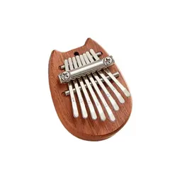 Exquisite Mini Wooden Kalimba - High-Quality Thumb Piano Pendant Gift (Cat)