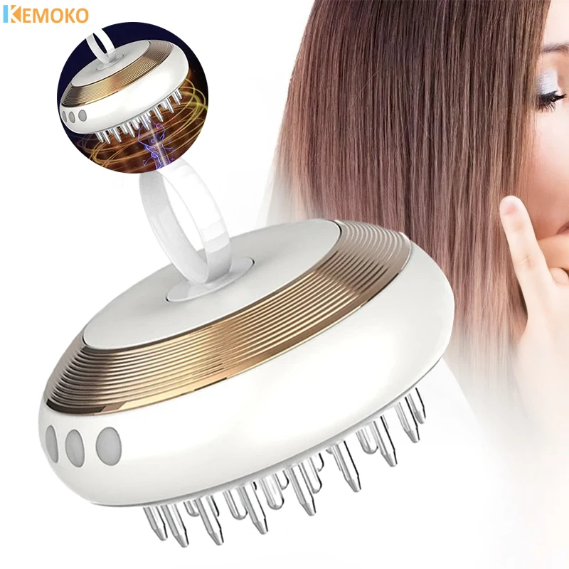 EMS Peigne Applicateur Electrique Pour Cuir Chevelu, Laser Vibration Massage Hair Regrowth Comb With Liquid Guide,Nouveau Design cuir altesse