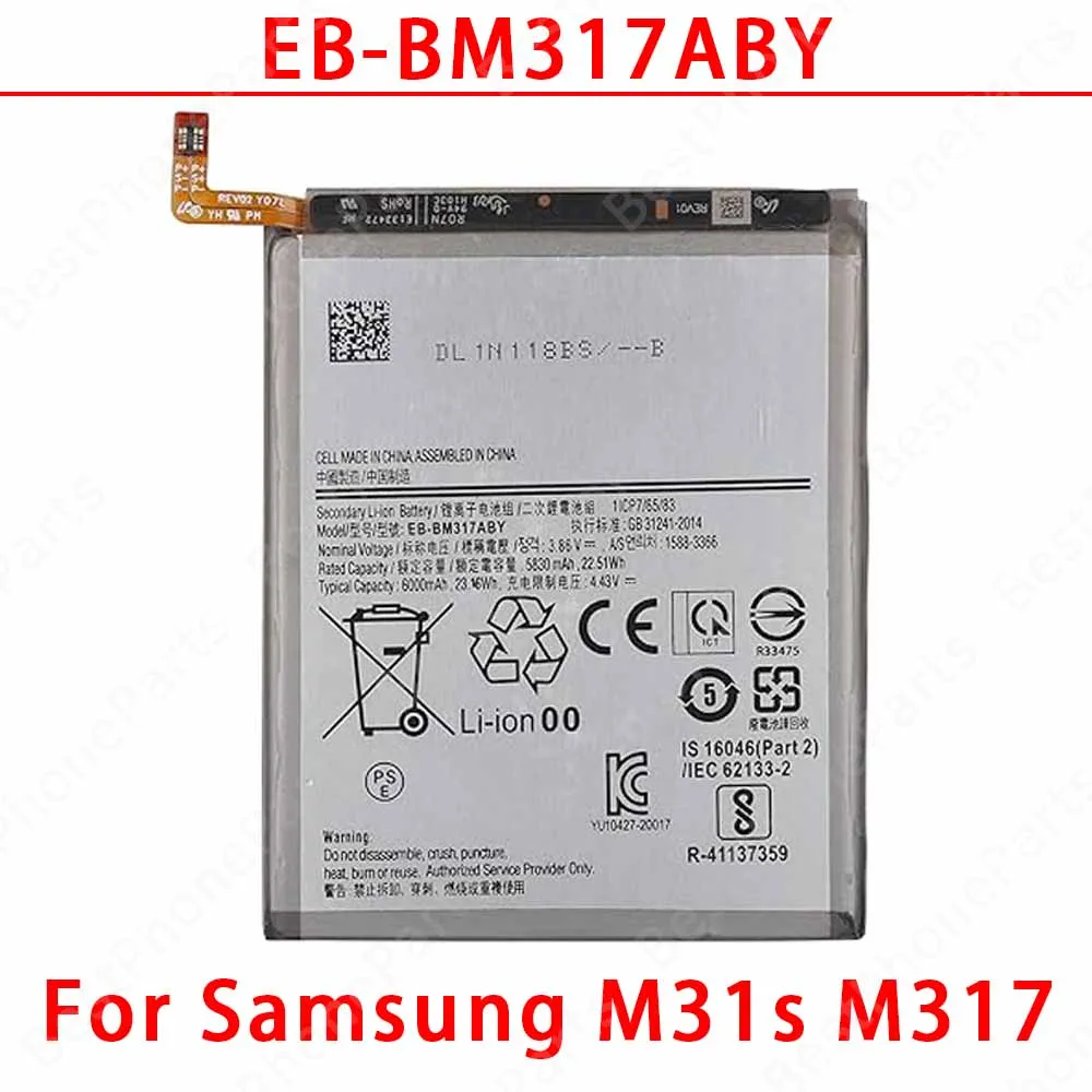 Batteria del telefono Per Samsung Galaxy M13 M14 M34 M54 M20 M30
