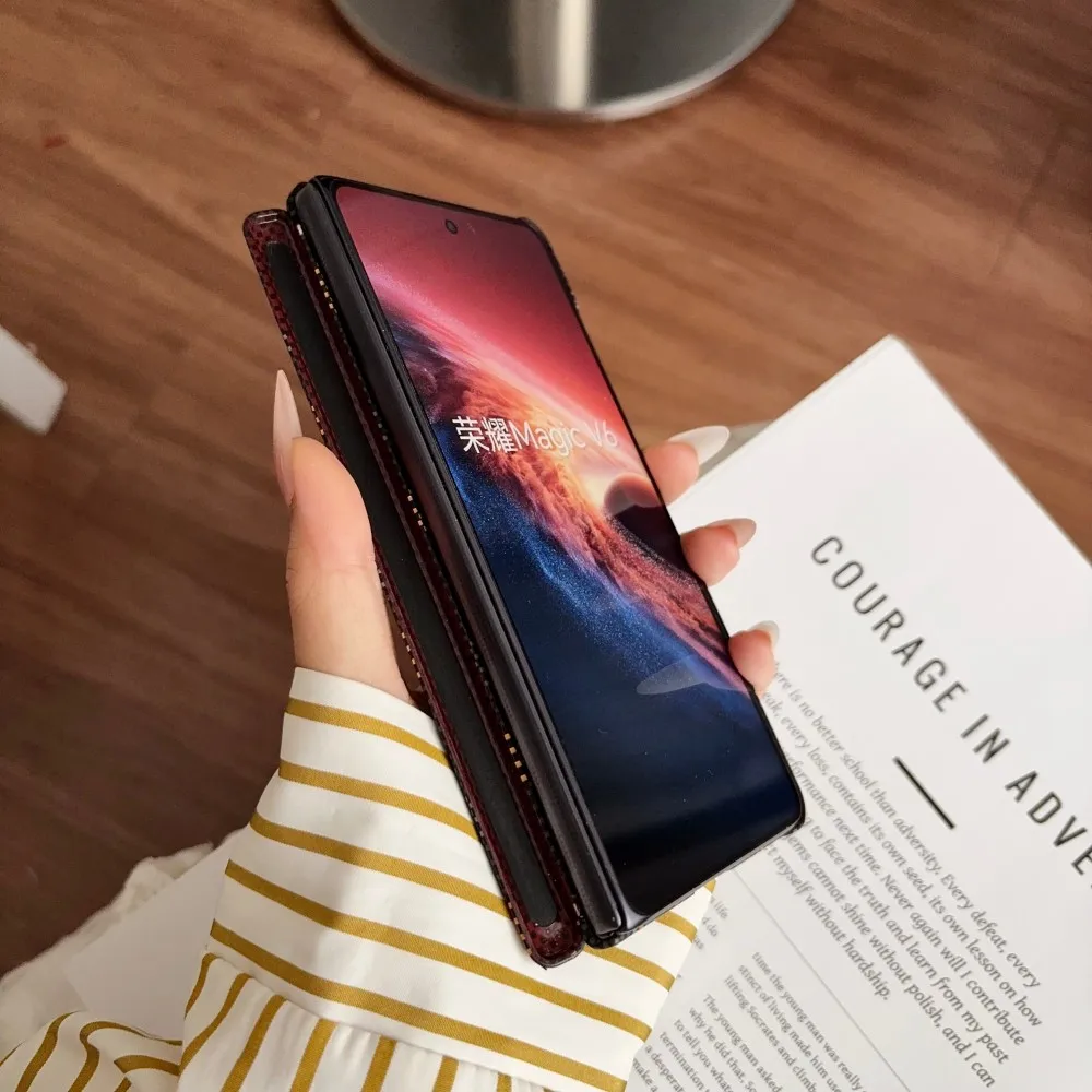 Carbon Fiber Luminous Magnetic Protective Back Cover