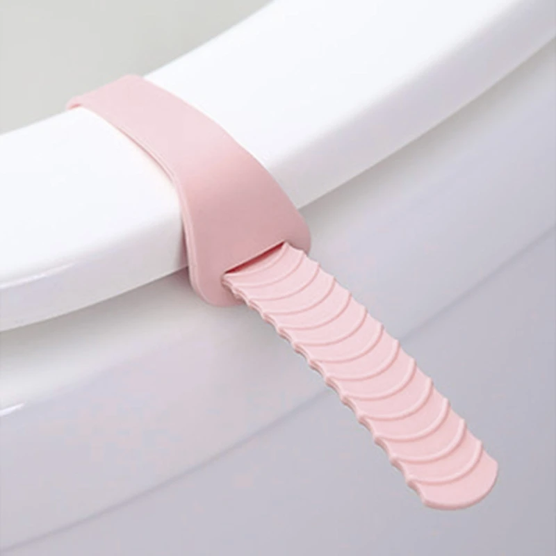 Silicone Flexible Toilet SEAT Holder Lift Tools SEAT Lifting Handle Open Tool Protect