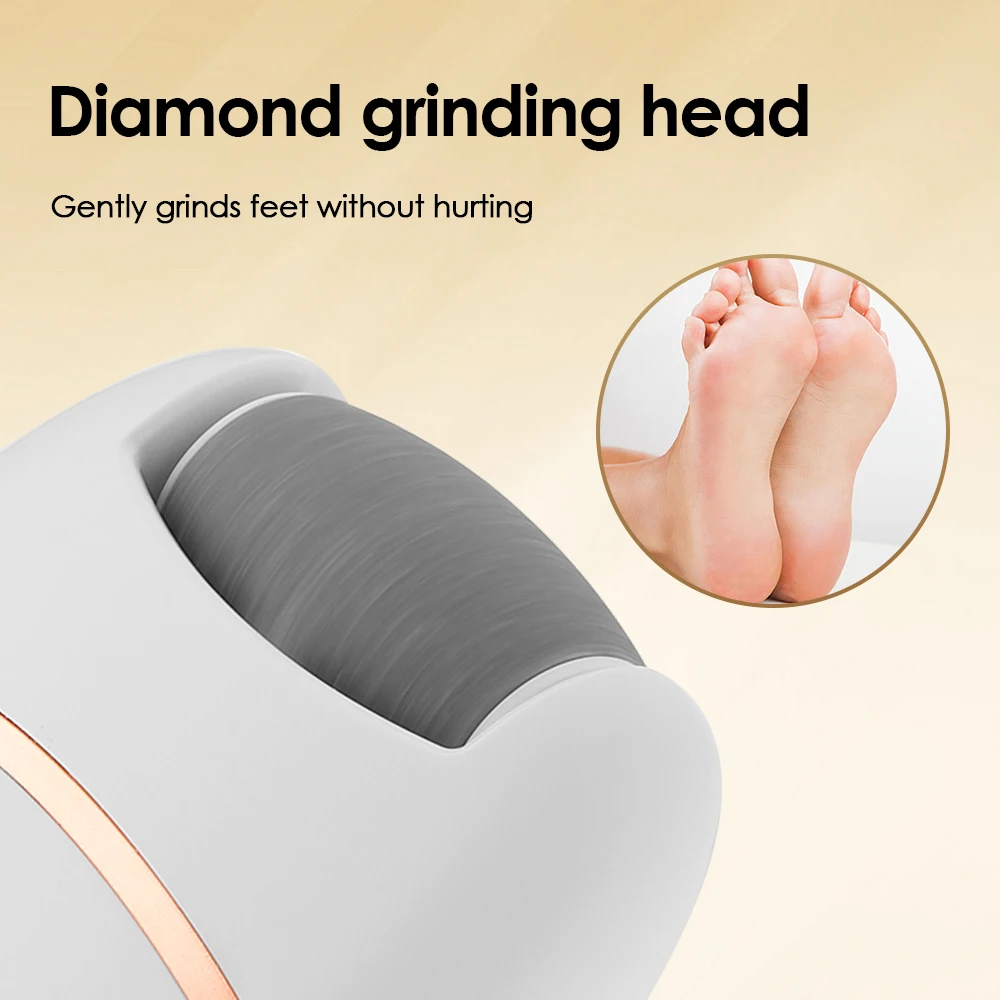 Electric Foot Grinder 2 Gears Automatic Pedicure Tool for Removing Deadskin Calluses Gentle ExfoliationThick Polishing Light