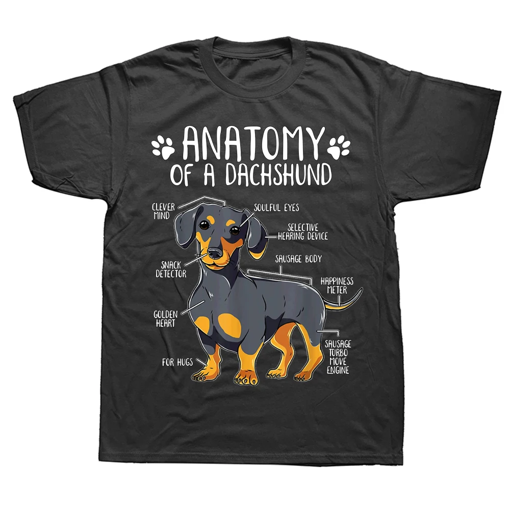 FunnyAnatomyDachshundWienerDogTShirtsSummerStyleGraphic