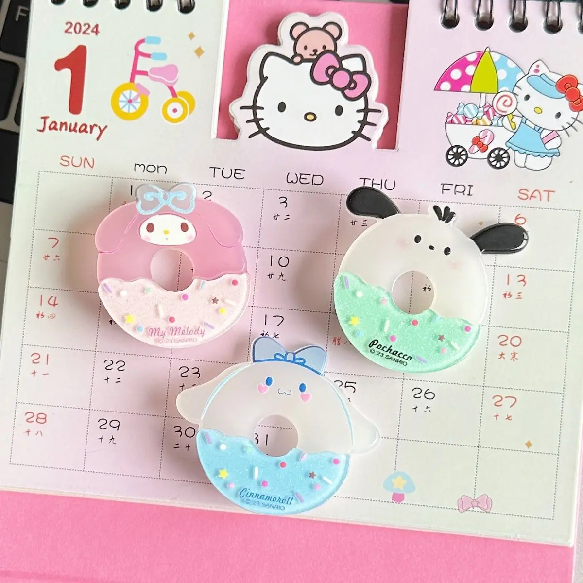 

Cute Sanrio Hair Clips Hello Kittys Accessories Kawaii Anime Bangs Seaside Clips Headpiece Duckbill Clip Toys for Girls Gift