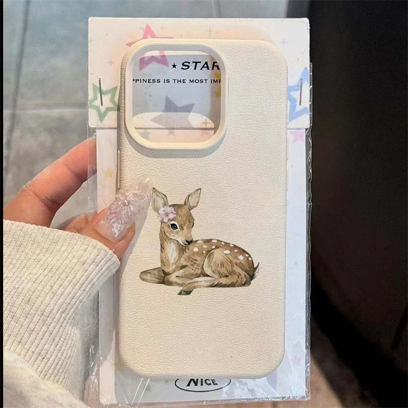Vintage Brown Deer Design Aesthetic Soft TPU Phone Case
