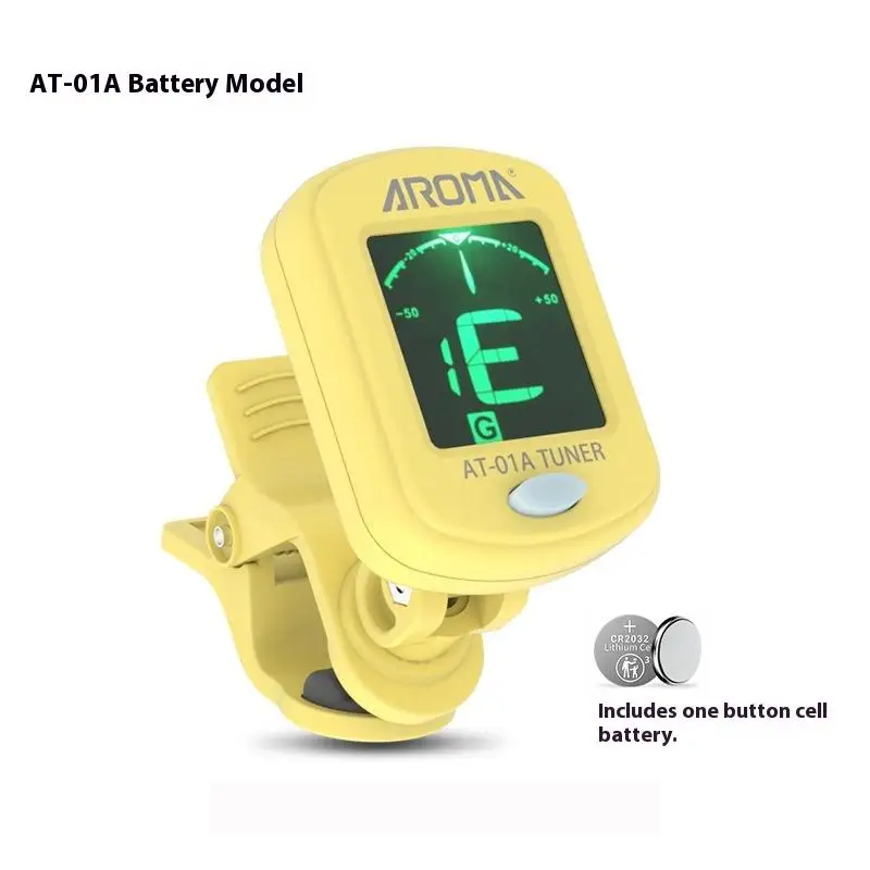 Colorful Rotatable Clip-On Digital Guitar Tuner with LCD Display