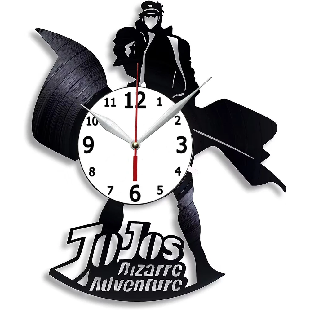Decor Clock Compatible with JoJo's Bizarre Adventure Vinyl Wall Clock