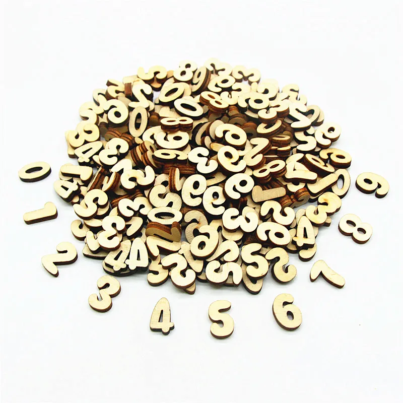 Wooden English alphabet Letters 208pcs 8set 26 Wood number Household decorative arts crafts letter digital display wooden letter decor