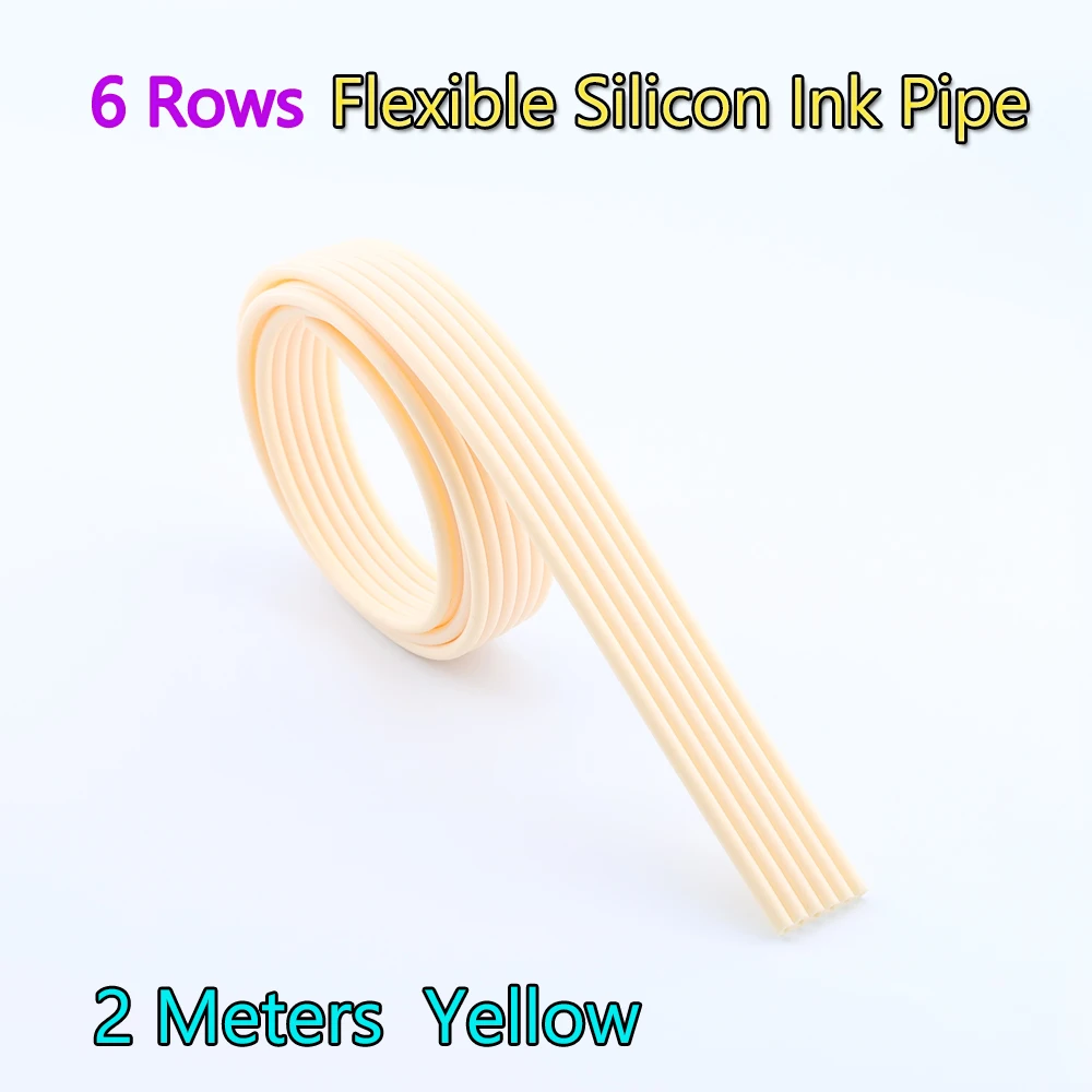 유연한 실리콘 잉크 튜브 내식성 6줄 잉크 호스 4*2mm 소프트 파이프 (I3200 XP600 DTF 승화 안료 UV 잉크용)