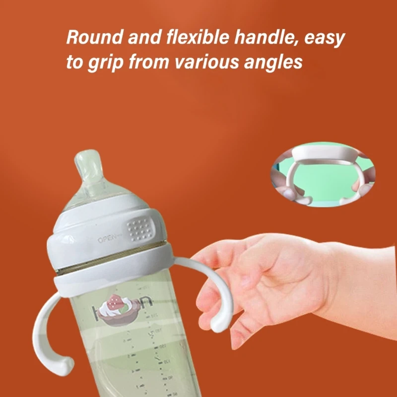 Toddler Self Feeding Training Handle Infant Baby Bottle Hand Grip Holder Secure Hand Shank for Milk Bottles