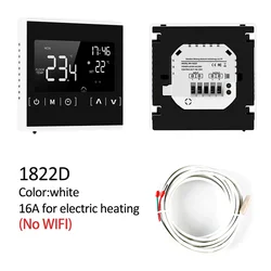 Enhanced Digital LED Touchscreen Thermostat for Smart Home Heating Control (1822D White)