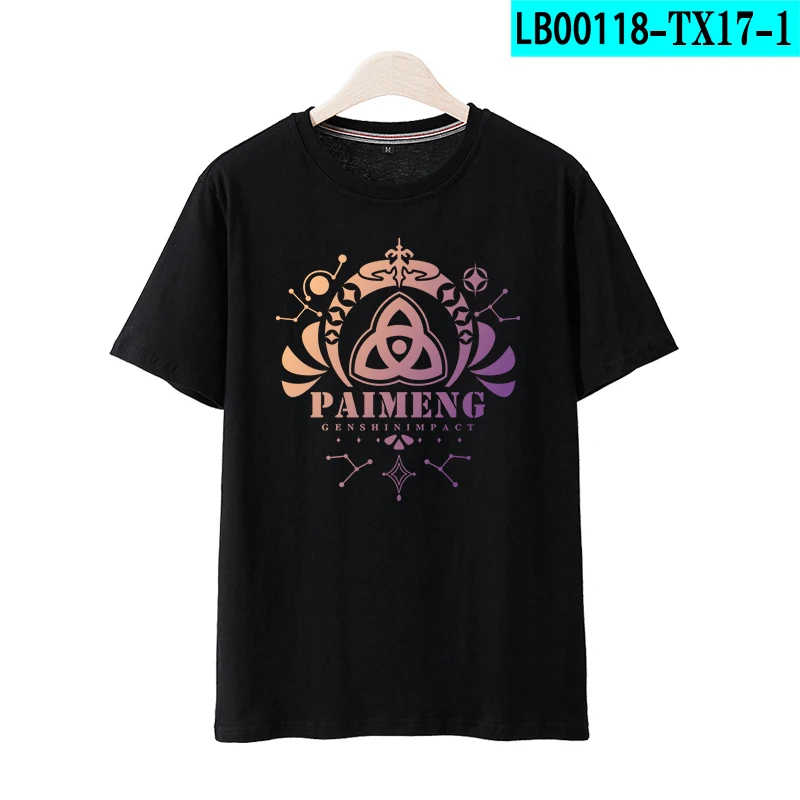 

Anime Cute Genshin Impact The Stellar Moments Klee Lumine Amber Summer Unisex Fashion Casual Short Sleeve Round Collar T-shirt