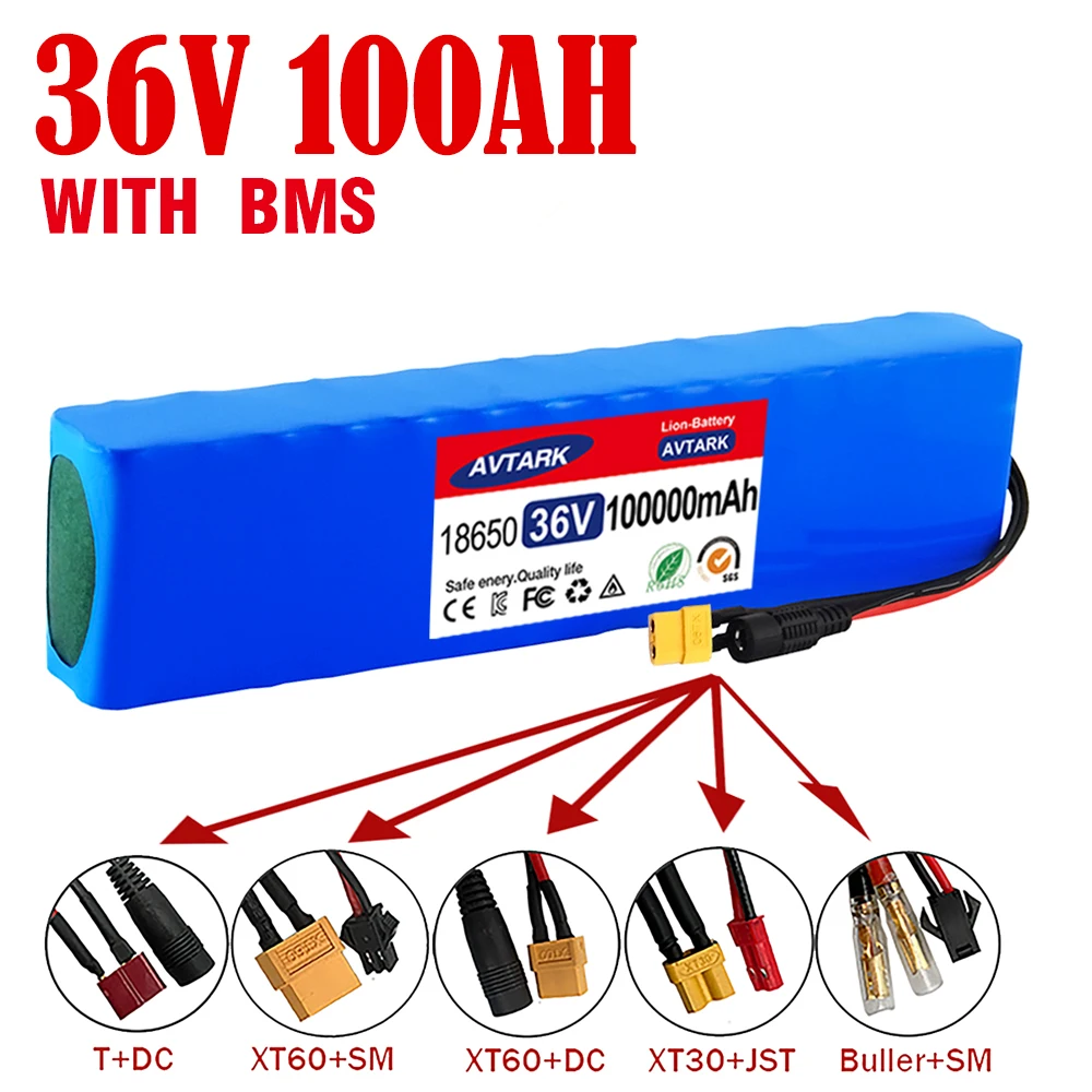 

NEW 10S3P 36V 100Ah Battery ebike Battery Pack 18650 Li-ion Batteries 1000W For High Power Electric Scooter Motorcycle Scooter