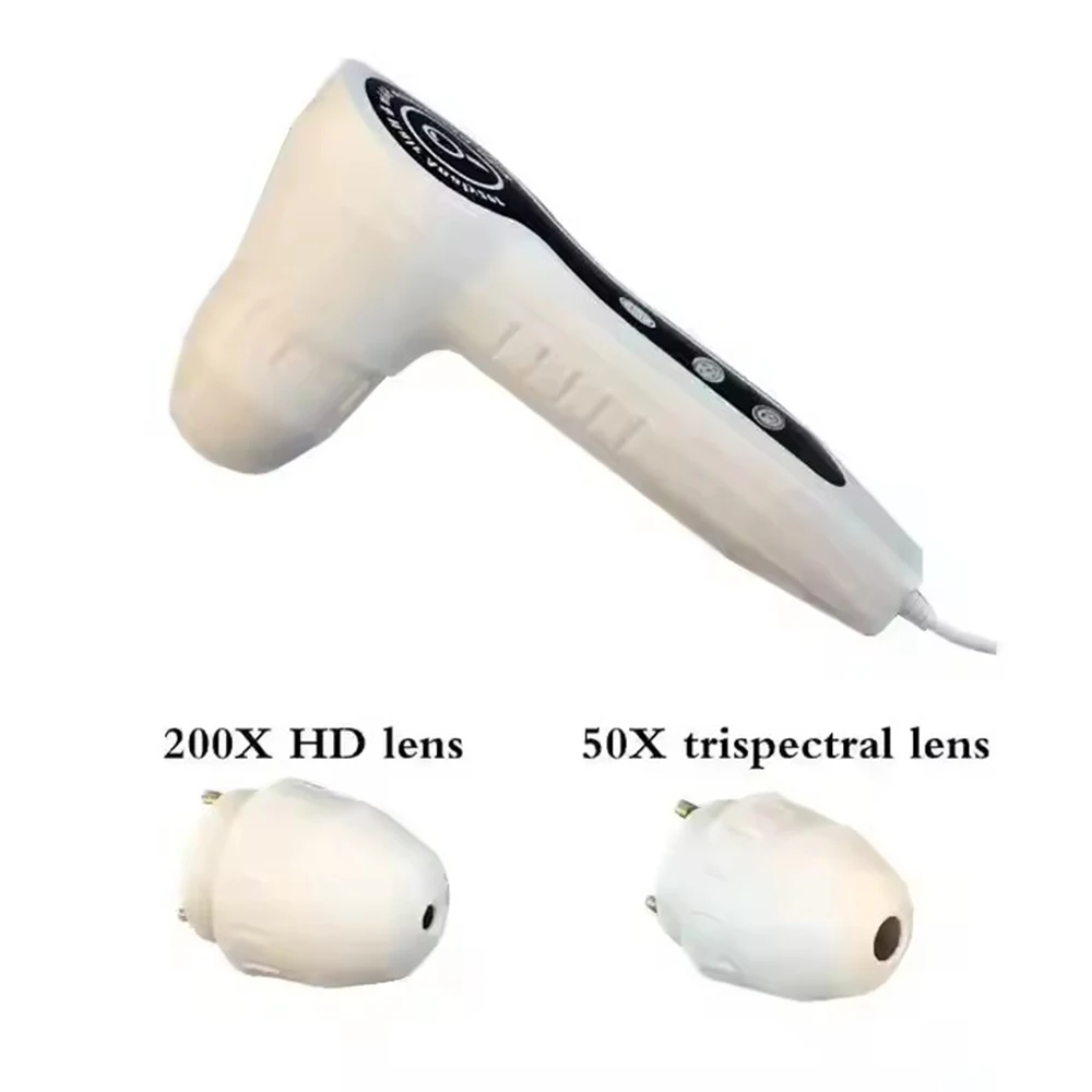 10 Inch LCD Digital Hair Skin Analyzer Scalp Detector Microscope for Hair Follicle Testing and Skin Analysis Magnifier 50/200X