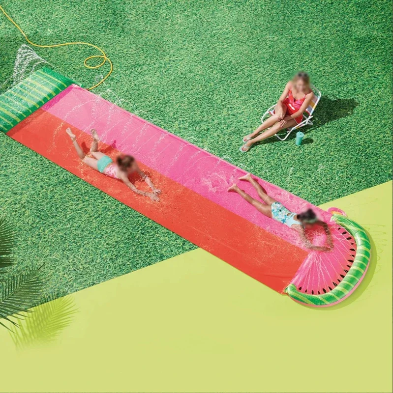 Watermelon Double Water Slide Outdoor Water Toy for Children's Jet Slide Double Surfboard Kids outdoor water toy