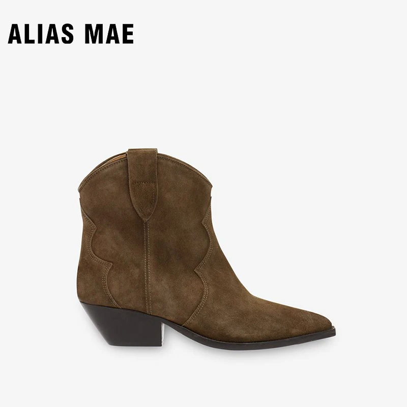 

ALIAS MAE Top Quality Senior Designer 2023 New Featured Women's Chelsea Boots Pure Handmade Suede Luxury Short Boots