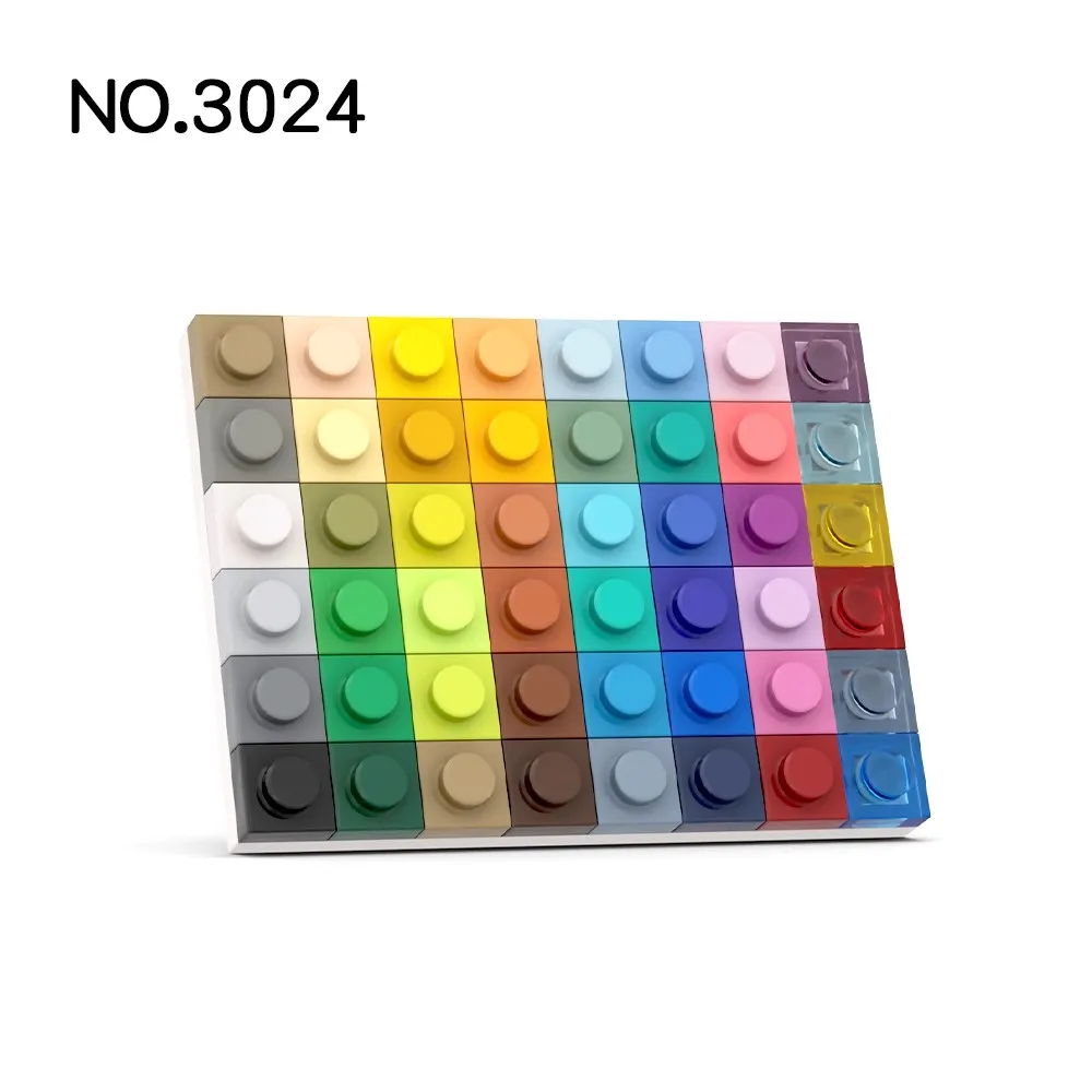 100 Stück DIY Pixel Kunst Bausteine dünne Figuren Ziegel kompatibel mit 3024 1x1 quadratischen Ziegeln Bulk montieren Spielzeug Geschenk