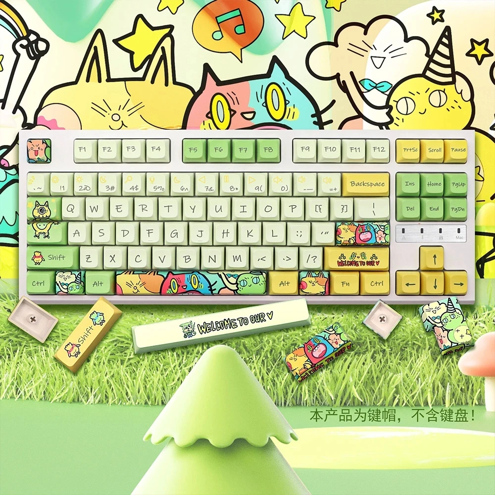 

135 Keys/set Smart Magic Keycaps PBT Dye Subbed Key Caps XDA Profile Keycap For Customized Mechanical Keyboard Light Tight