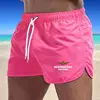 2024 Men's Fashion Printed Swimming Shorts Quick-Drying Beach Suit Breathable Drawstring Pocket 4