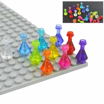MOC 93549 Bottles 10PCS Transparent Pharmacy Flask Toys Bricks For Kid Accessories DIY Models Educational Leduo Building Blocks 1