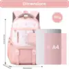 School Backpack for Girls Large Capacity School Bag for Kids Kawaii School Bag for Girls Raincoat Casual Backpack for Teenage 3