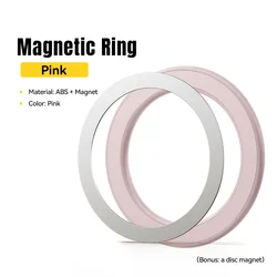 Essager Magnetic Metal Ring for Wireless Charging Stands (Pink)