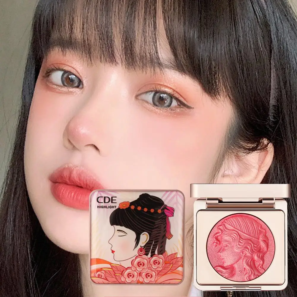 

MackAndy 2 Colors Blush Peach Pallete Face Blush Mineral Red Pigment Cream Blusher Shadow Powder Palette Shining Face Cosme Y0K5