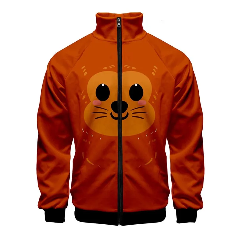 thumbnail image 1 of Bonitas chaquetas con estampado 3D de cara de animé para hombres y mujeres, abrigo de calle de manga larga, chaqueta con cremallera de gran tamaño, ropa de abrigo masculina con personalidad, 1 of 4