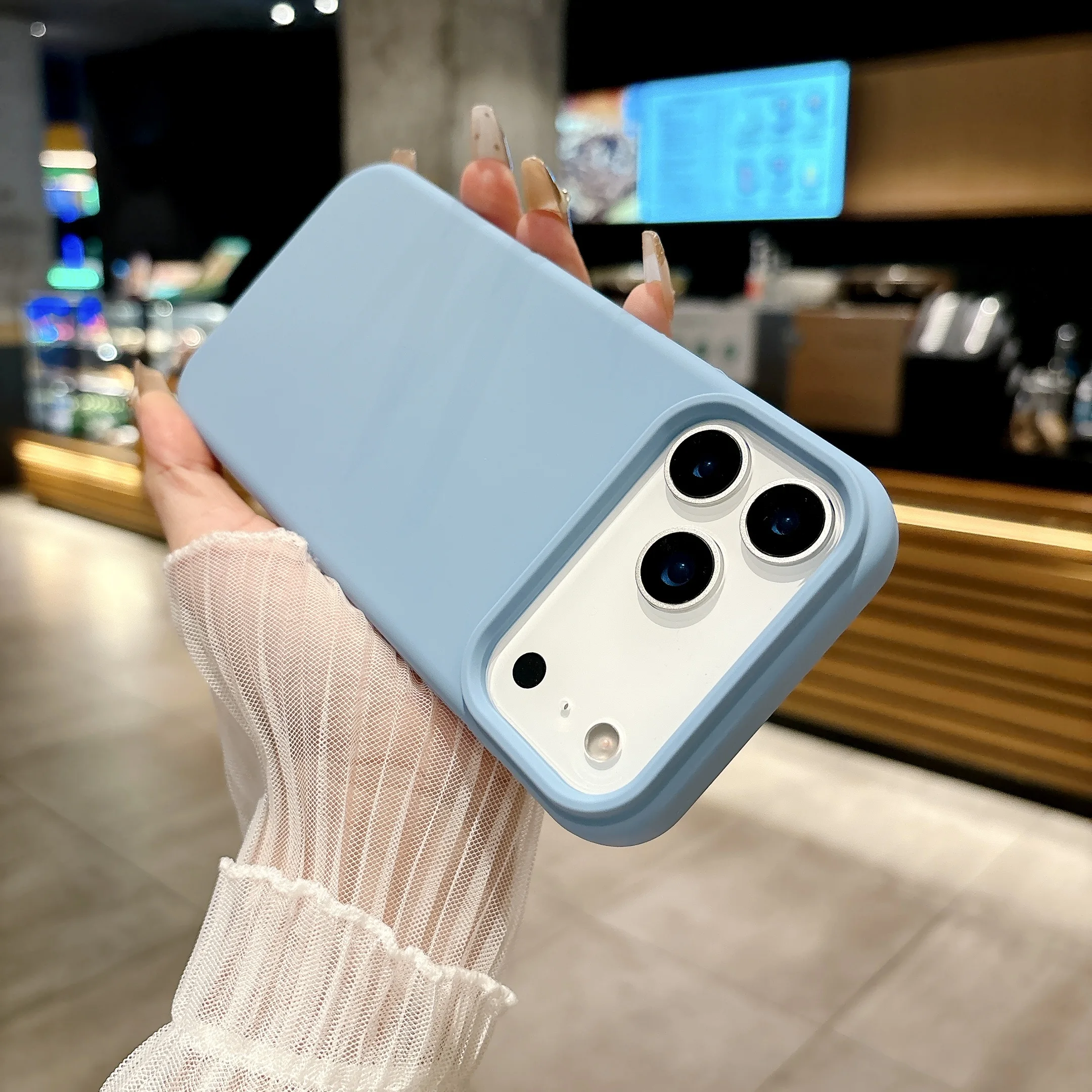 Original Liquid Silicone Shockproof Soft Case with AI Camera Button Protection - Solid Color Cover