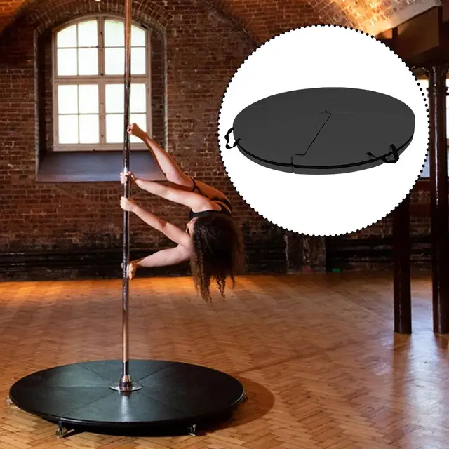 Folding Pole Dance Mat Floor Protection Round Dancing Floor Cushion Equipment Workout Mat for Pilates Outdoor Studio Fitness 3