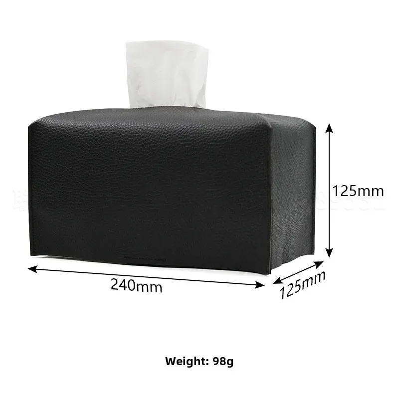 Nordic Style Living Room Tissue Box Leather Square Tissue Box Dustproof Car Tissue Bag Extractable Tissue Box Home Supplies 4