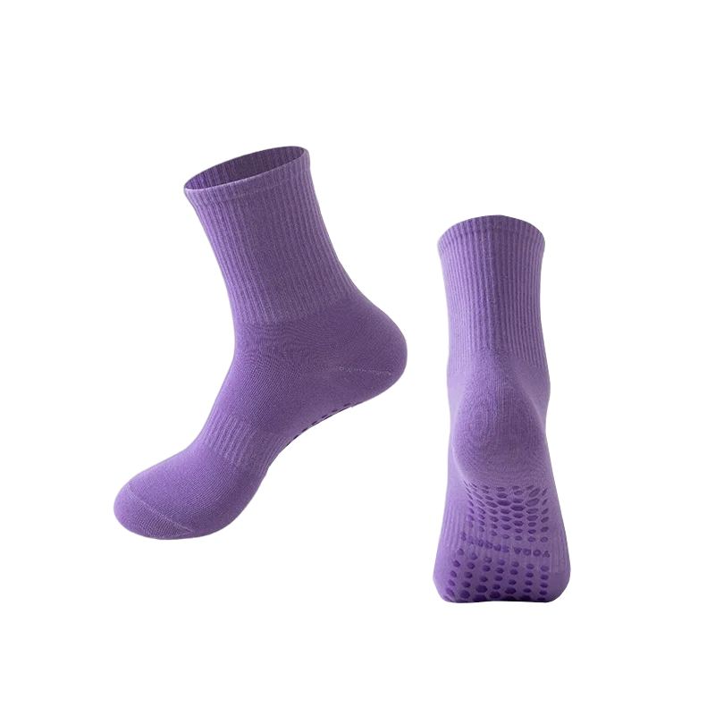 Women's Anti-Slip Midsole Yoga and Pilates Socks - Solid Color