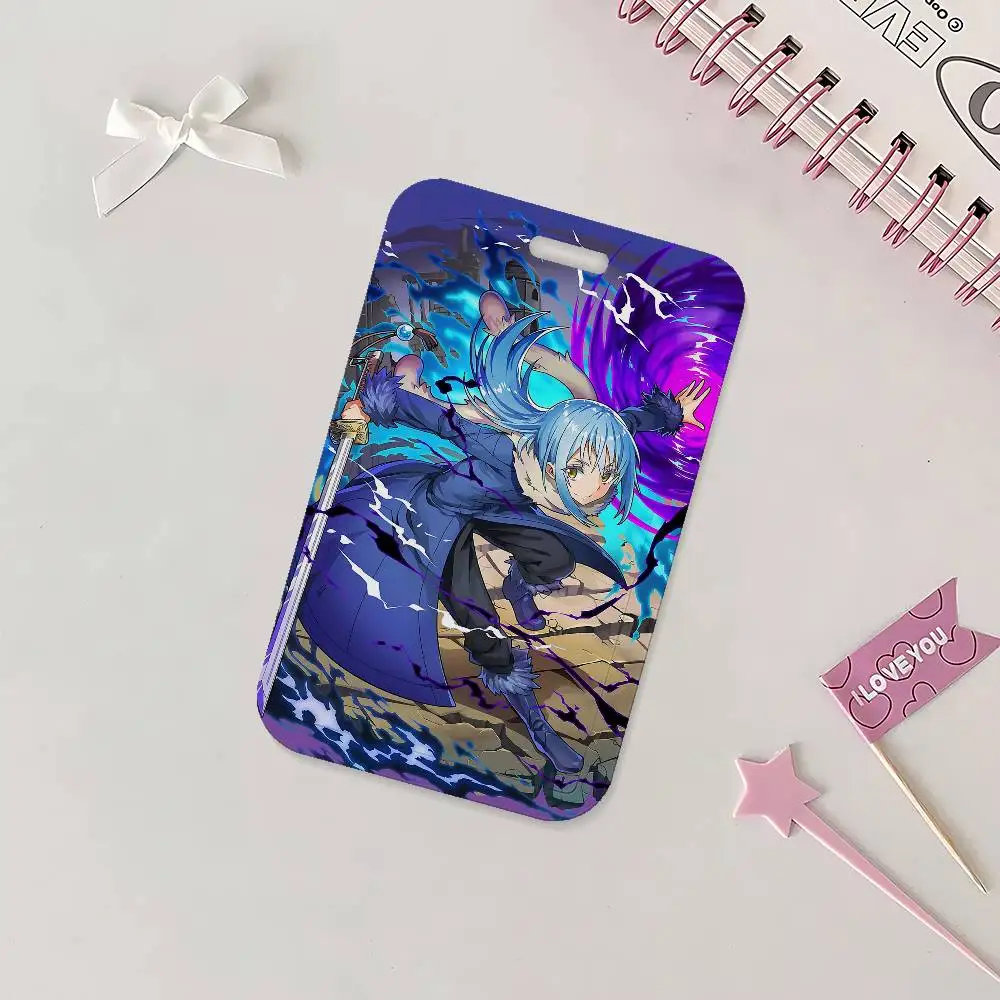 Anime Rimuru Tempest Ausweishalter mit Umhängeband für Büro, Schule, Namenskarte, Ausweishülle – Detail 6