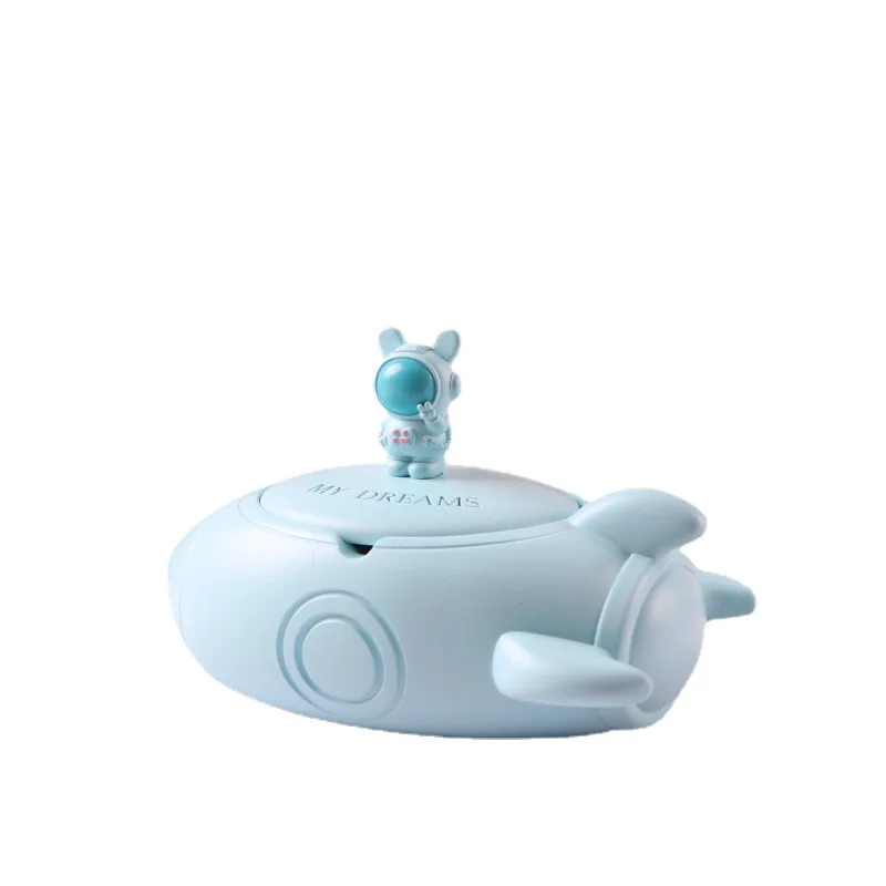 New Astronaut with Cover Anti-fly Ash Resin Ashtray Home Office Creative Decoration