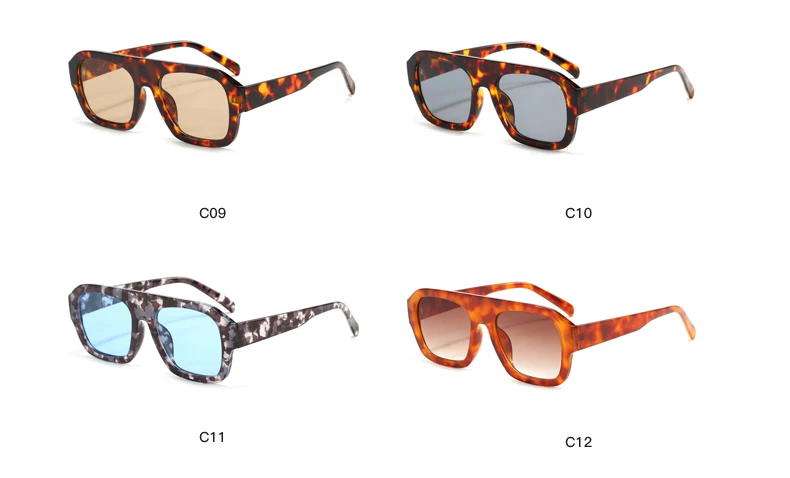 Radfahren Klassische Rechteckige Große Rahmen Sonnenbrille Frauen Mode Leopard Rahmen Sonnenbrille INS Brillen Männer Unisex – Detail 5