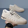 Spring New Shoes for Men Genuine Leather Casual Shoes Fashion Knurling Flat Skateboard Shoes Youth Lace-up Sneakers 4
