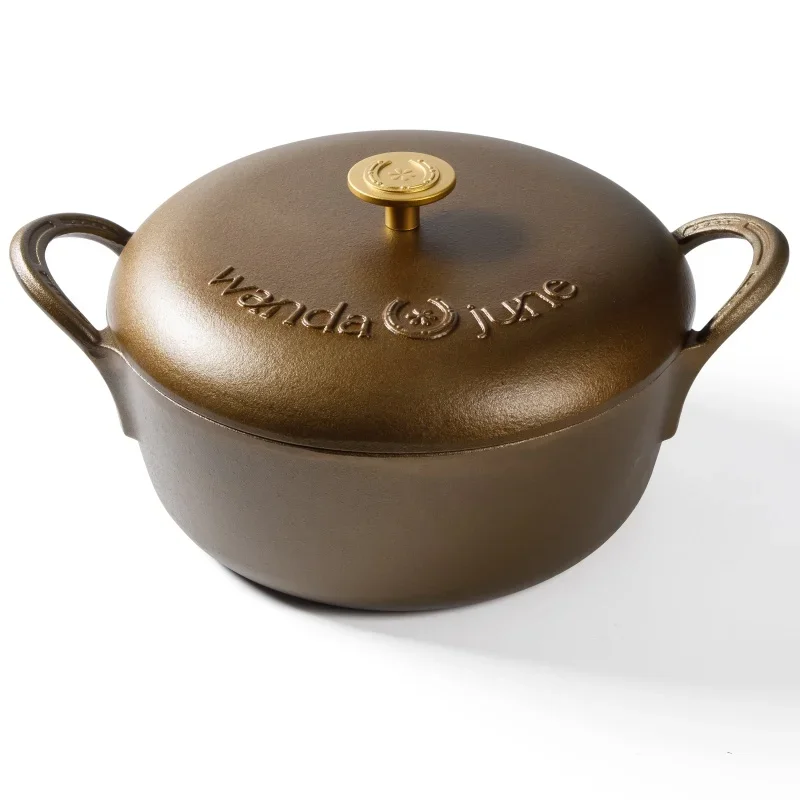 

Wanda June Home Bronzed Pre-Seasoned Cast Iron 5-Quart Dutch Oven with Lid by Miranda Lambert