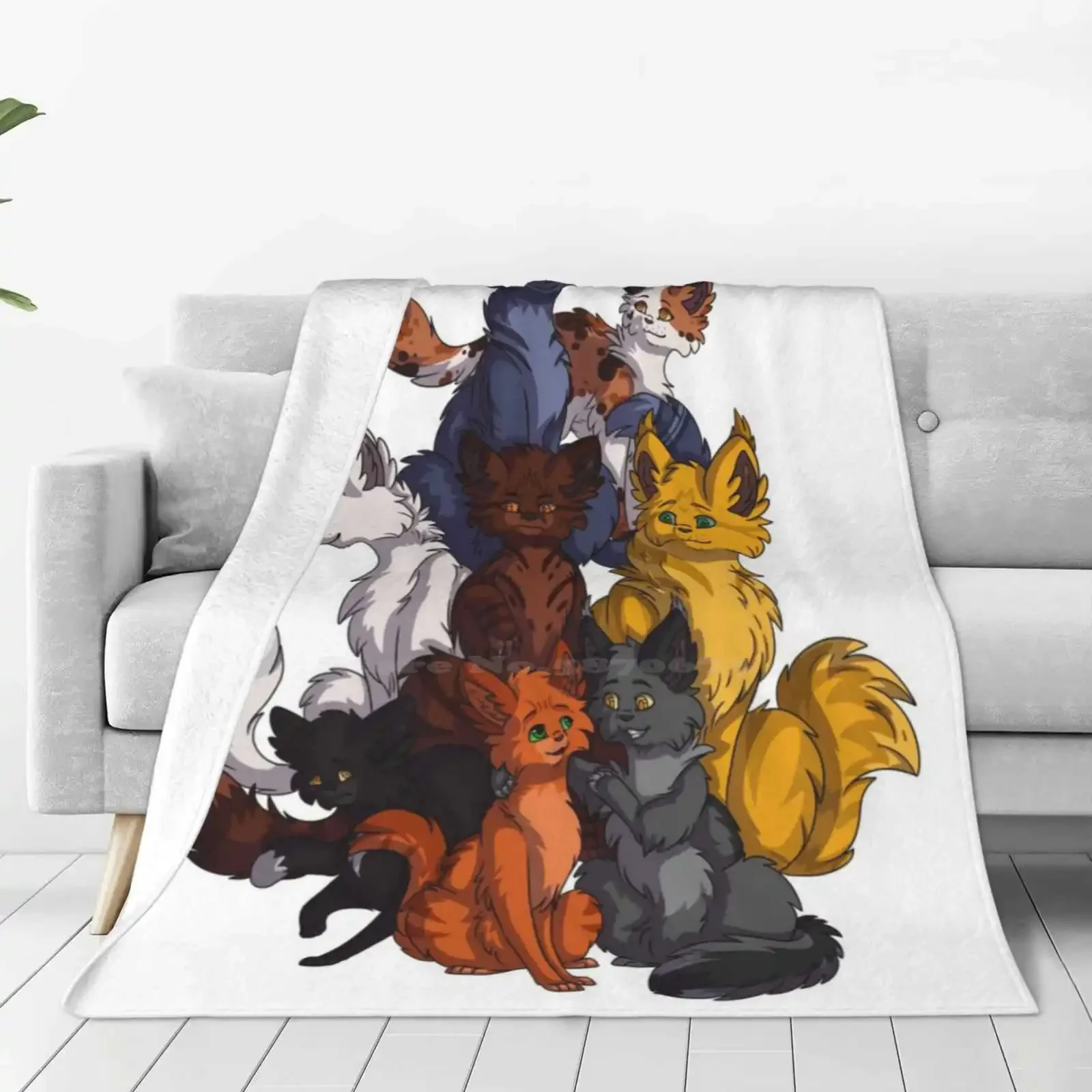 Celebrating Warrior Cats Soft Warm Throw Blanket Cats Warrior Cat Bluestar Lionheart Whitestorm Tigerclaw Firepaw Ravenpaw 2