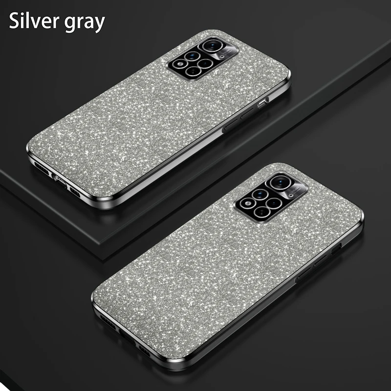 Shiny Glitter Plating Silicone Case for Xiaomi Redmi Note 11 10 9 8 7 Pro 10S 11S 9S 4G 5G Camera Lens Soft Back Cover — view 5