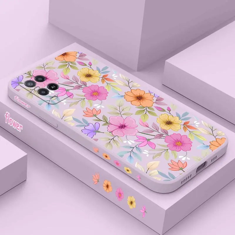 Colorful Flower Silicone Phone Case Cover