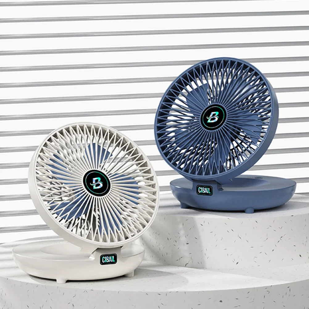 WallMountedDesktopFanTypeCChargingPortableTableFans3Speeds