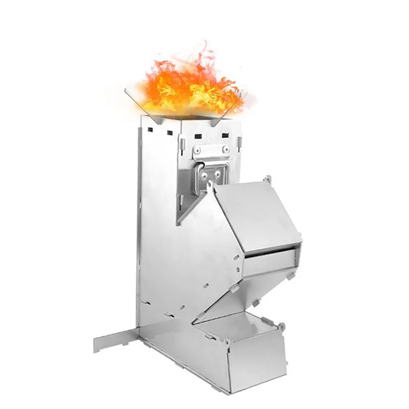 

Thickened Stainless Steel Detachable Portable Stove Outdoor Firewood Ignition Stove Camping Accessories Furnace Picnic Burner
