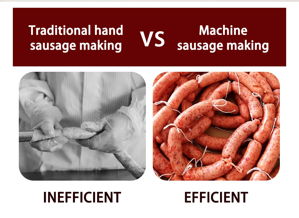 Description Picture 3 of itemITOP ST-3 3L Manual Meat Sausage Stuffer Stainless Steel Filler with 4 Nozzles Sausage Making Machine Meat Processor