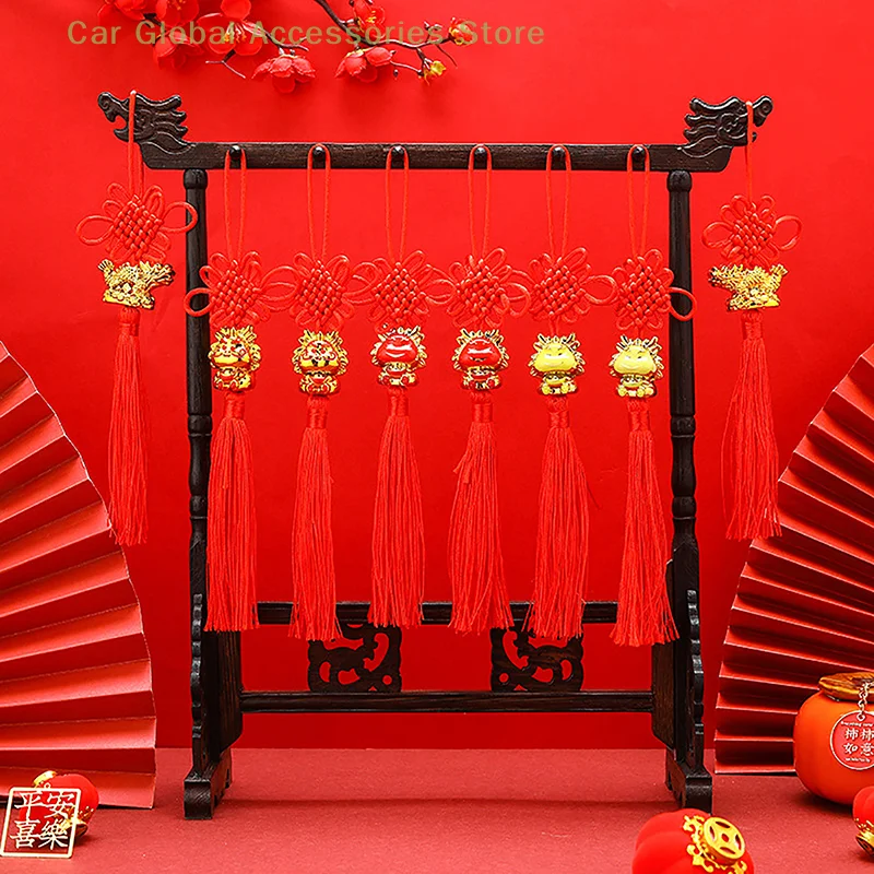 

1 шт., позолоченный пластиковый кулон в виде дракона, 2024 Год Дракона, декоративный кулон, талисман, фэн-шуй, новогодние подарки