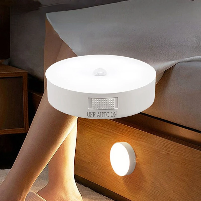 

Motion Sensor Light Wireless LED Night Light USB Bedroom Lamp Room Decor Cabient Light Detector Stairs Hallway Closet