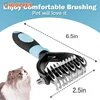 Professional Pet Deshedding Brush 2 Sided Dematting Dog Comb Cat Brush Rake Puppy Grooming Tools Undercoat Shedding Flying Hair 6 Professional Pet Deshedding Brush 2 Sided Dematting Dog Comb Cat Brush Rake Puppy Grooming Tools Undercoat Shedding Flying Hair 6