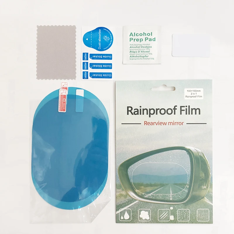 2 Pcs Car Rainproof Film Car Rearview Mirror protective Rain proof Anti fog Waterproof Film Membrane Sticker Accessorie