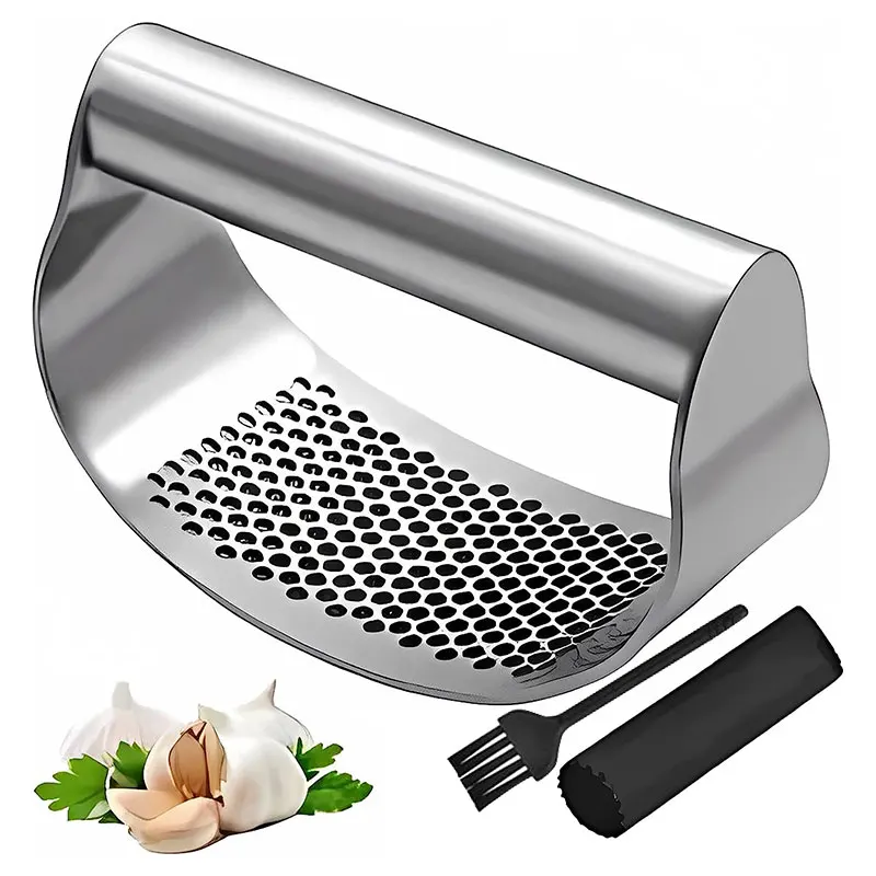 Stainless Steel Garlic Press Squeezer 1